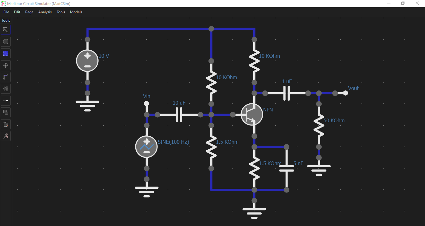 NPN Common Emitter Amplifier Circuit