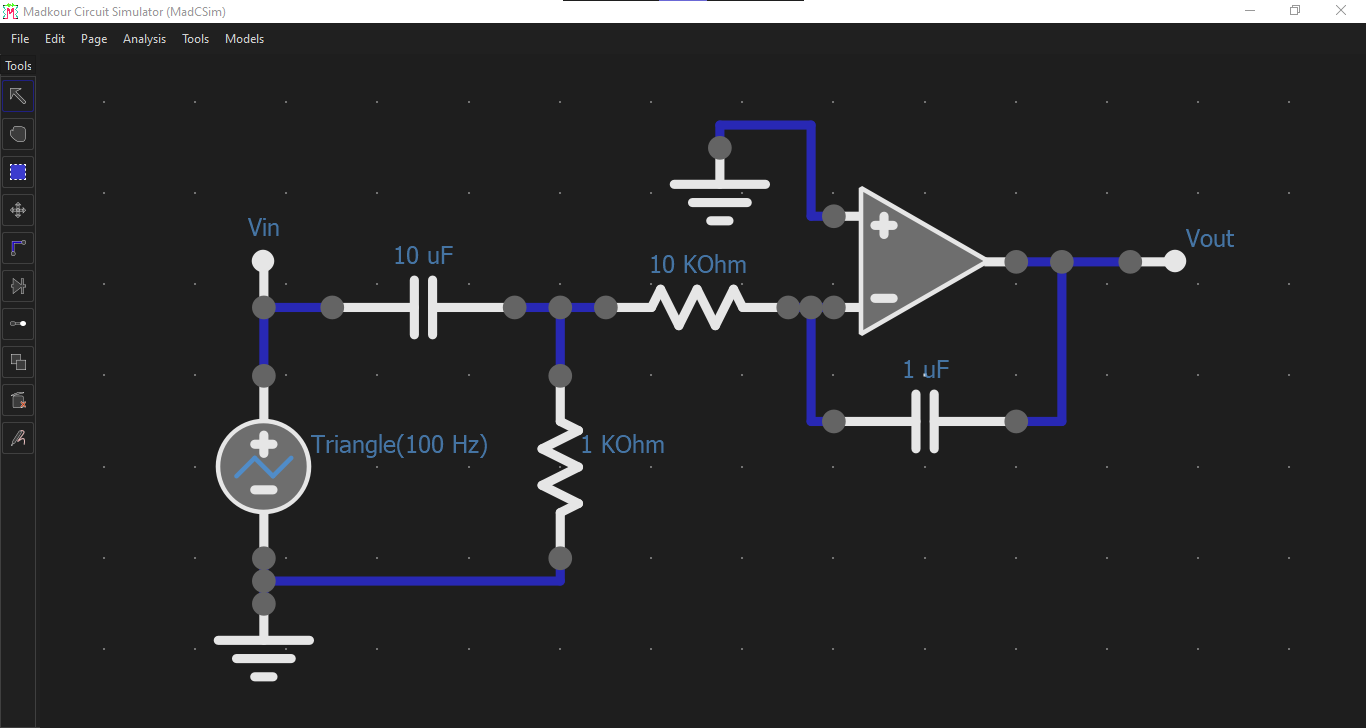 OpAmp Integrator Circuit